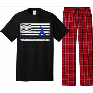 Colon Cancer Awareness Flag Pajama Set