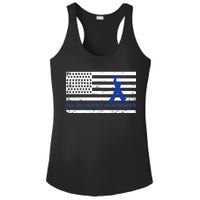 Colon Cancer Awareness Flag Ladies PosiCharge Competitor Racerback Tank