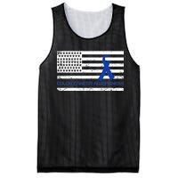 Colon Cancer Awareness Flag Mesh Reversible Basketball Jersey Tank