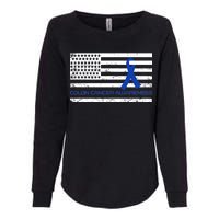 Colon Cancer Awareness Flag Womens California Wash Sweatshirt