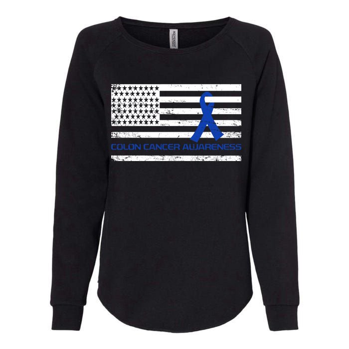 Colon Cancer Awareness Flag Womens California Wash Sweatshirt