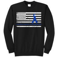 Colon Cancer Awareness Flag Tall Sweatshirt