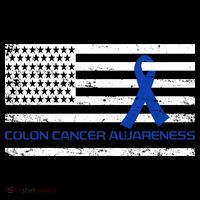 Colon Cancer Awareness Flag Womens T-Shirt