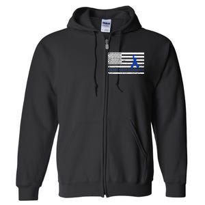 Colon Cancer Awareness Flag Full Zip Hoodie