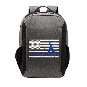 Colon Cancer Awareness Flag Vector Backpack