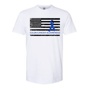 Colon Cancer Awareness Flag Softstyle CVC T-Shirt