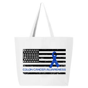 Colon Cancer Awareness Flag 25L Jumbo Tote