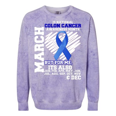 Colon Cancer Awareness Month Is Every Month Colorblast Crewneck Sweatshirt