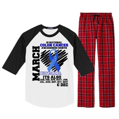 Colon Cancer Awareness Month Is Every Month Raglan Sleeve Pajama Set