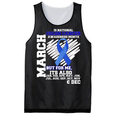 Colon Cancer Awareness Month Is Every Month Mesh Reversible Basketball Jersey Tank