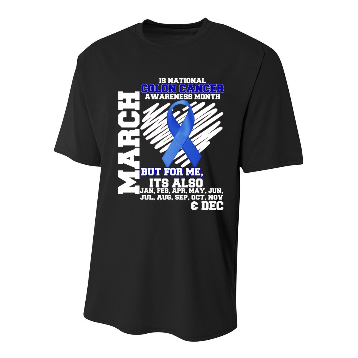 Colon Cancer Awareness Month Is Every Month Youth Performance Sprint T-Shirt