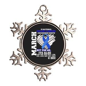 Colon Cancer Awareness Month Is Every Month Metallic Star Ornament