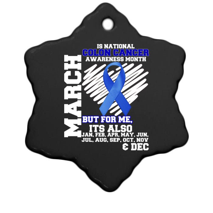 Colon Cancer Awareness Month Is Every Month Ceramic Star Ornament