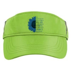 Colon Cancer Awareness Sunflower Adult Drive Performance Visor