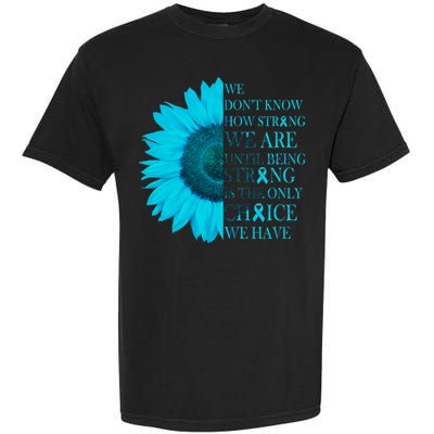 Colon Cancer Awareness Sunflower Garment-Dyed Heavyweight T-Shirt