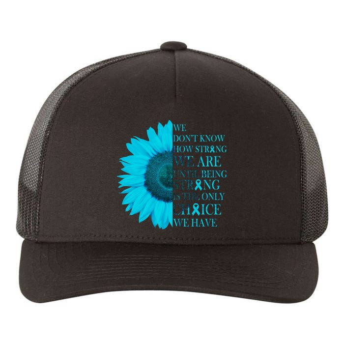 Colon Cancer Awareness Sunflower Yupoong Adult 5-Panel Trucker Hat