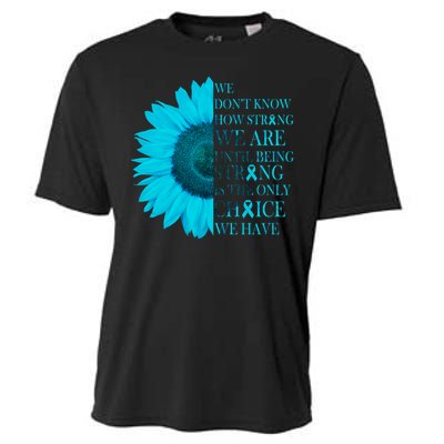 Colon Cancer Awareness Sunflower Cooling Performance Crew T-Shirt