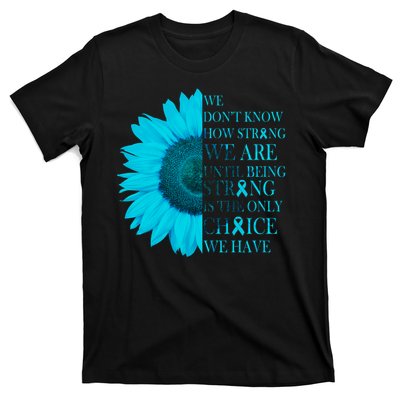 Colon Cancer Awareness Sunflower T-Shirt