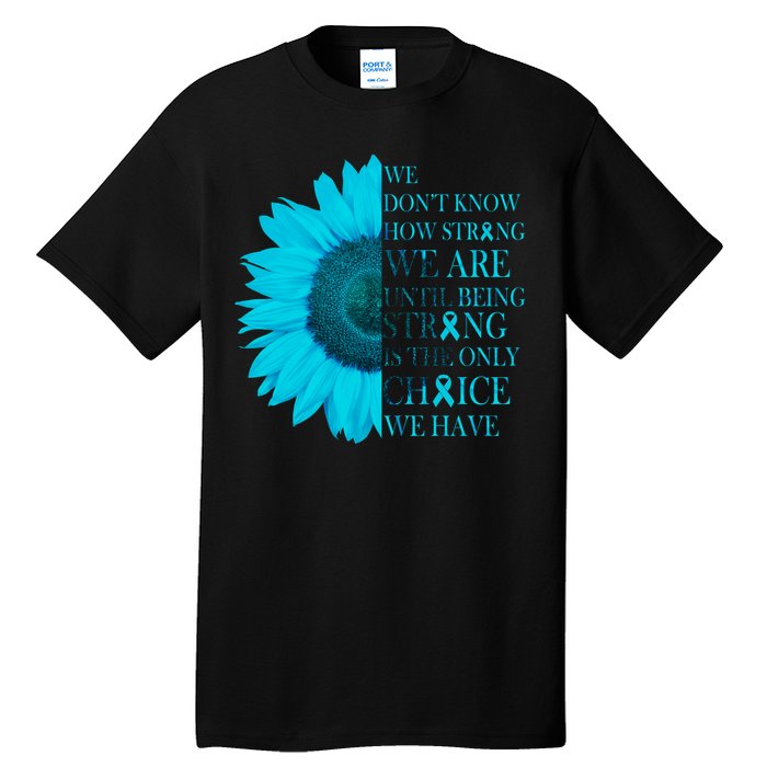 Colon Cancer Awareness Sunflower Tall T-Shirt