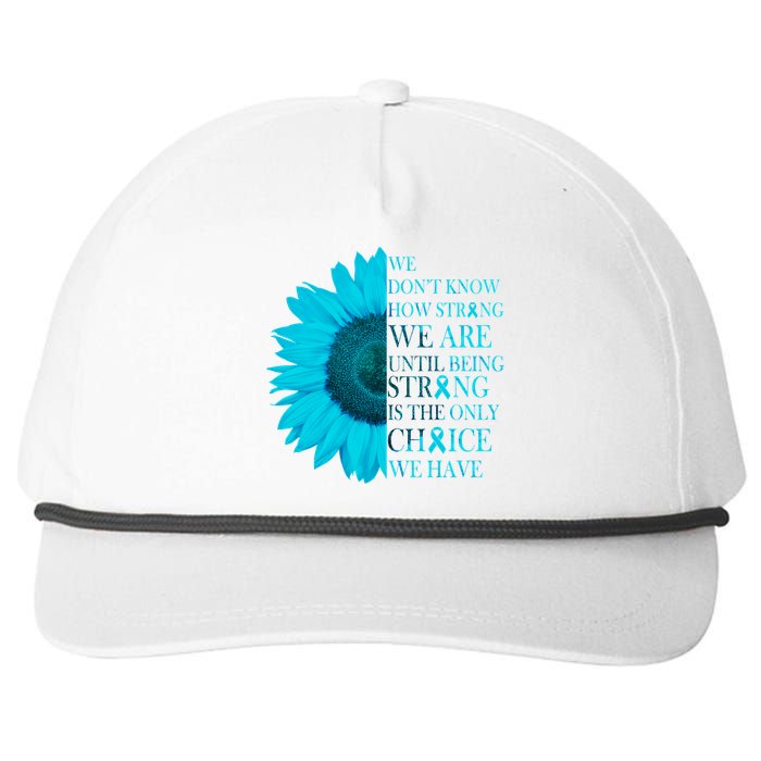 Colon Cancer Awareness Sunflower Snapback Five-Panel Rope Hat