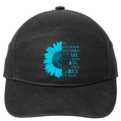 Colon Cancer Awareness Sunflower 7-Panel Snapback Hat