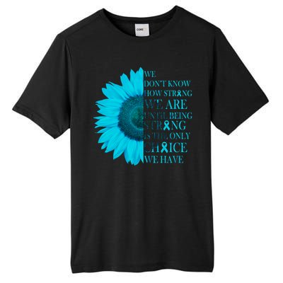 Colon Cancer Awareness Sunflower Tall Fusion ChromaSoft Performance T-Shirt