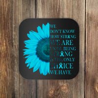 Colon Cancer Awareness Sunflower Coaster