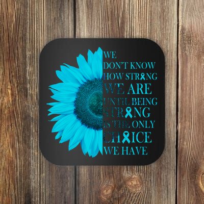 Colon Cancer Awareness Sunflower Coaster