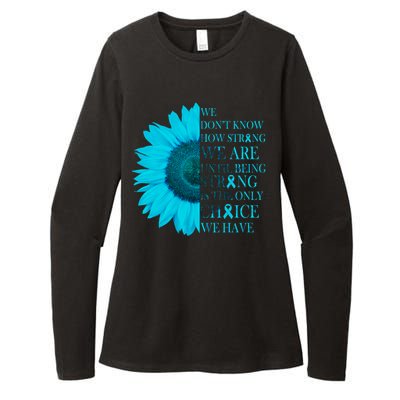 Colon Cancer Awareness Sunflower Womens CVC Long Sleeve Shirt