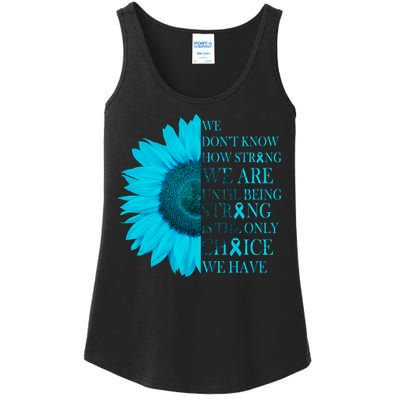 Colon Cancer Awareness Sunflower Ladies Essential Tank