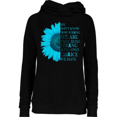 Colon Cancer Awareness Sunflower Womens Funnel Neck Pullover Hood