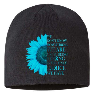 Colon Cancer Awareness Sunflower Sustainable Beanie