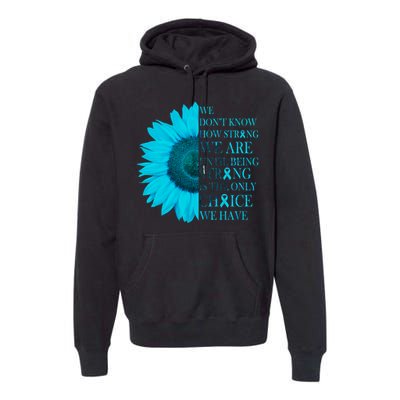 Colon Cancer Awareness Sunflower Premium Hoodie