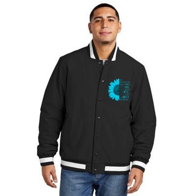 Colon Cancer Awareness Sunflower Insulated Varsity Jacket