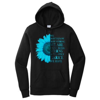 Colon Cancer Awareness Sunflower Women's Pullover Hoodie