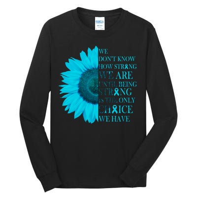 Colon Cancer Awareness Sunflower Tall Long Sleeve T-Shirt