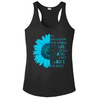 Colon Cancer Awareness Sunflower Ladies PosiCharge Competitor Racerback Tank