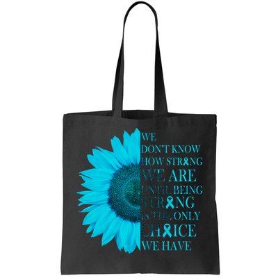 Colon Cancer Awareness Sunflower Tote Bag