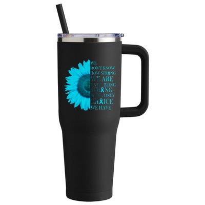 Colon Cancer Awareness Sunflower 40oz Vacuum Insulated Stainless Steel Travel Tumbler