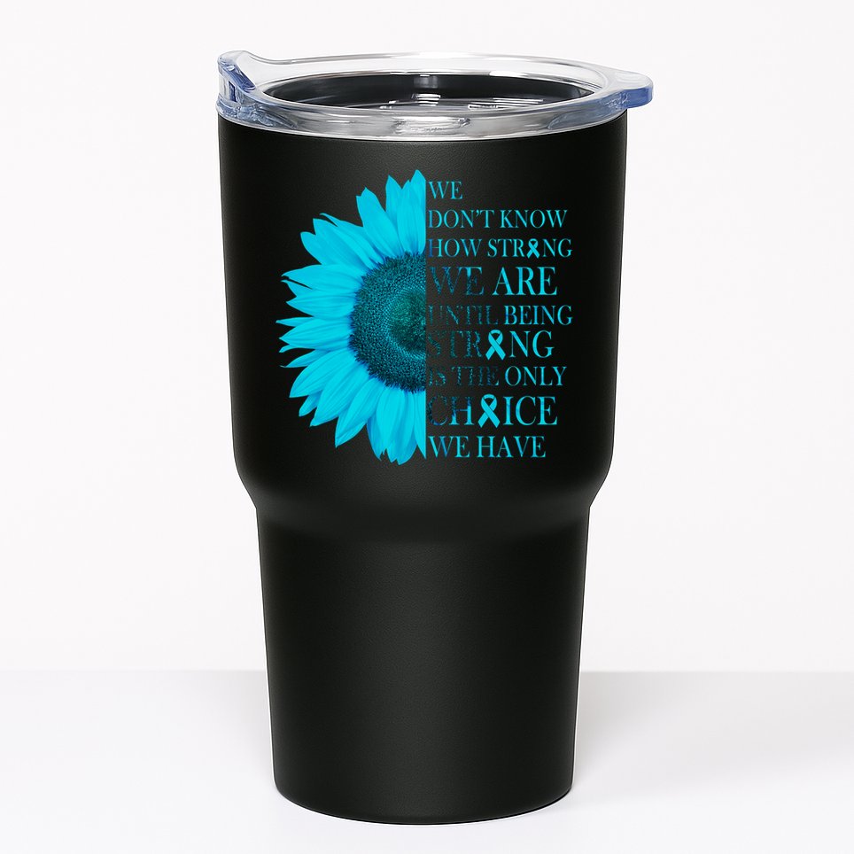 Colon Cancer Awareness Sunflower Tumbler