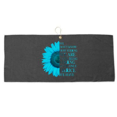 Colon Cancer Awareness Sunflower Large Microfiber Waffle Golf Towel