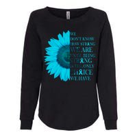 Colon Cancer Awareness Sunflower Womens California Wash Sweatshirt