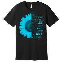 Colon Cancer Awareness Sunflower Premium T-Shirt