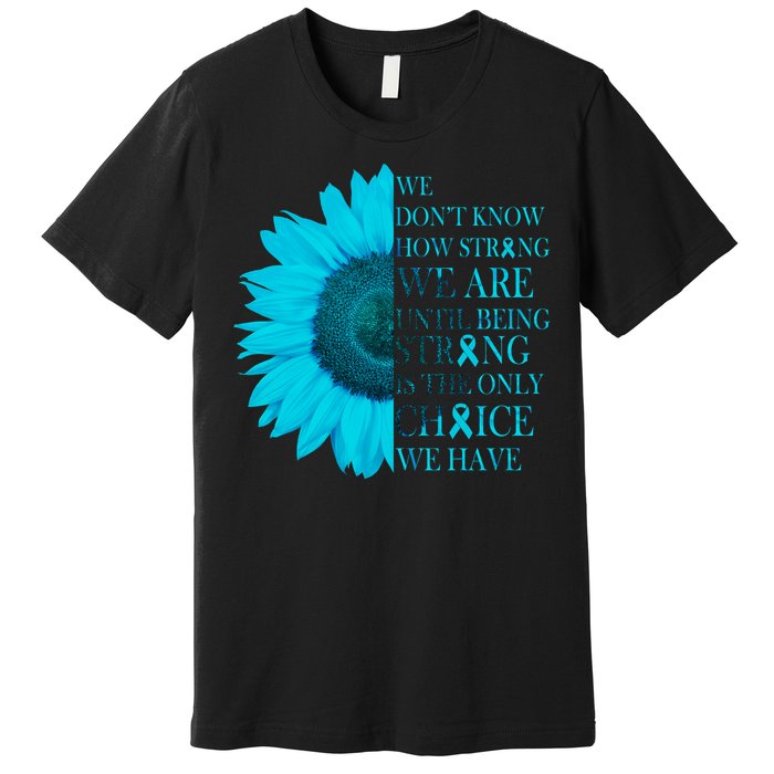 Colon Cancer Awareness Sunflower Premium T-Shirt