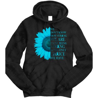 Colon Cancer Awareness Sunflower Tie Dye Hoodie