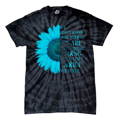 Colon Cancer Awareness Sunflower Tie-Dye T-Shirt