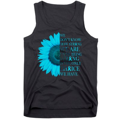 Colon Cancer Awareness Sunflower Tank Top