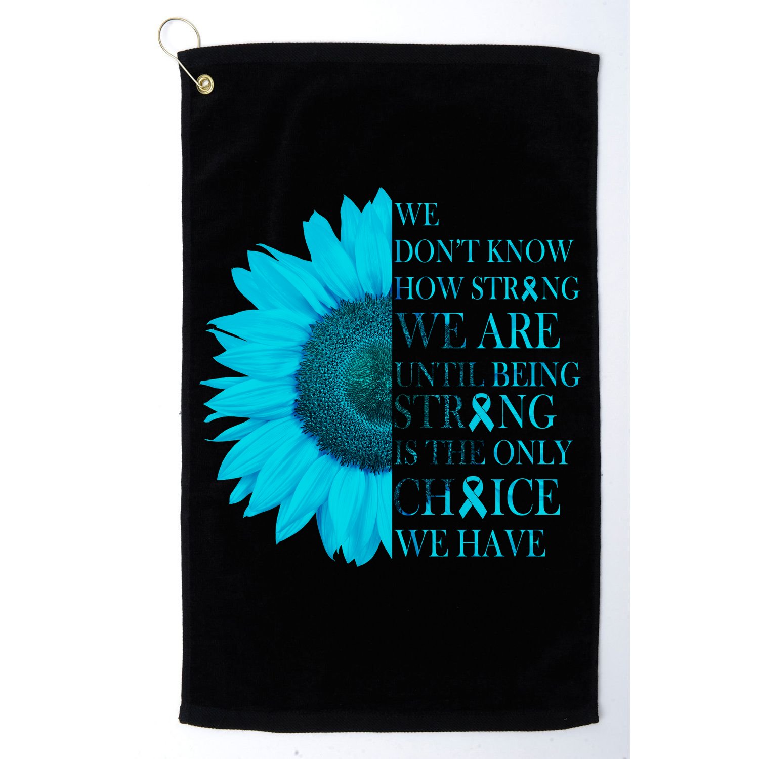 Colon Cancer Awareness Sunflower Golf Towel