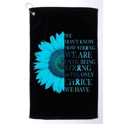 Colon Cancer Awareness Sunflower Platinum Collection Golf Towel