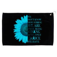 Colon Cancer Awareness Sunflower Grommeted Golf Towel